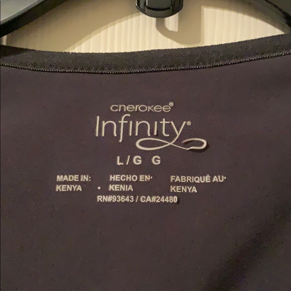 Cherokee Infinity Pewter Scrub Top - image 2